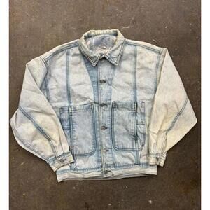 Vintage Jordache Denim Jean Jacket Women’s Medium 80s Acid Wash Grunge